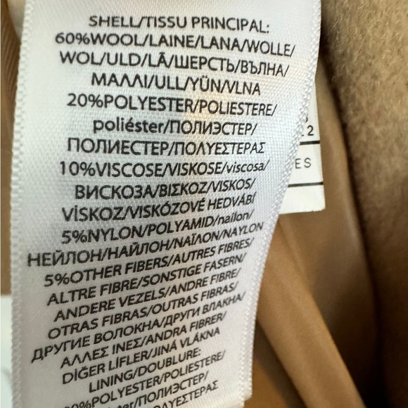 Camel Wool Coat - Ralph Lauren Size S - Picture 7 of 7